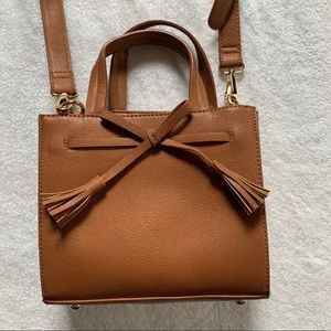 NWOT faux brown leather purse